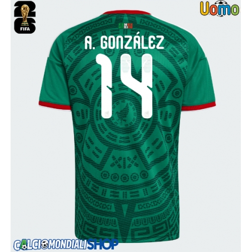 Maglie da calcio Messico Armando Gonzalez #14 Prima Maglia Mondiali 2026  Manica Corta